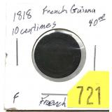 1818 French Guyana 10-cents