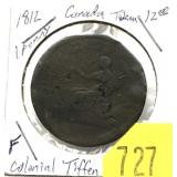 1812 Canadian token