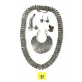 Lot, vintage Catamore 15" sterling silver choker,