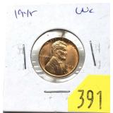 1945 Lincoln cent, Unc.