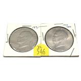 x2- Eisenhower dollars -x2 dollars - Sold by the