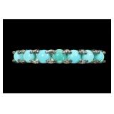 Vintage sterling silver turquoise band ring,