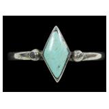 Sterling silver vintage marquise shape turquoise