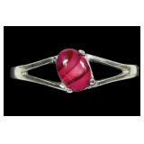 Sterling silver pink paua split shank ring, new,