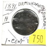 1891 North Borneo 1-cent