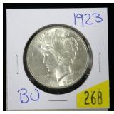 1923 Peace dollar, B.U.