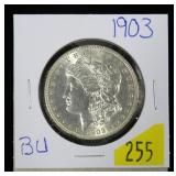 1903 Morgan dollar, B.U.
