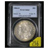 1904-O Morgan dollar, PCGS slab certified MS-64
