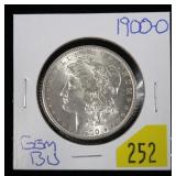1900-O Morgan dollar, gem B.U.