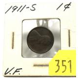 1911-S Lincoln cent
