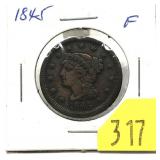 1845 U.S. large cent