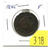 1845 U.S. large cent