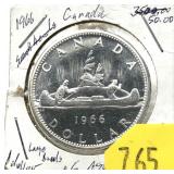 1966 Canadian silver dollar