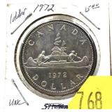1972 Canadian silver dollar