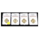 x4- Presidential dollars First Day Issue, Unc.