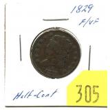 1829 U.S half cent