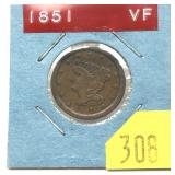 1851 U.S half cent