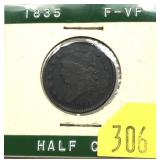 1835 U.S half cent