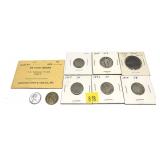 Lot, type coins with silver, 8 pcs.