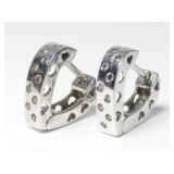 Sterling silver heart shape chocolate diamond