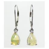 Sterling silver pear shaped cabochon opal