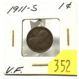 1911-S Lincoln cent