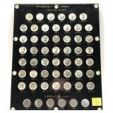 x51- Ste of Roosevelt dimes, Unc., 1946-1967 -