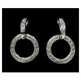 Sterling silver diamond accent post earrings
