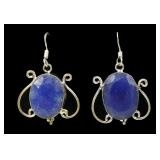 Sterling silver faceted sodalite shepherd hook