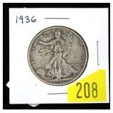 1936 Walking Liberty half dollar