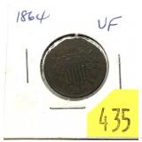 1864 2-cent piece