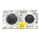 Lot, Italian coins, 2 pcs.