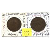 Lot, Australia cents, 2 pcs.