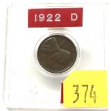 1922-D Lincoln cent