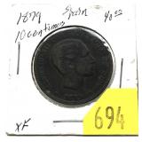 1879 Spanish 10-cents