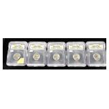 x5- 2005-D nickels ICG slab certified MS-67 -x5