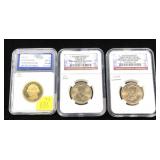 x3- Proof/Unc. Presidential dollars: 2007/2008 -