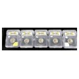 x5- 2005-P nickels ICG slab certified MS-67 -x5
