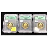 x3- Sacagewea dollars 2004-S-2007-S ICG slab
