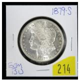 1879-S Morgan dollar, gem-B.U.
