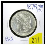 1878 7/8T.F Morgan dollar, B.U.