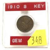 1910-S Lincoln cent