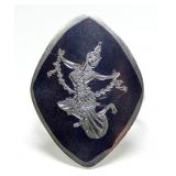 Vintage Siam silver ring, size 6.5, 4.0 grams