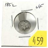 1852 3-cent silver