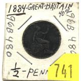 1884 British half cent