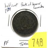 1837 Canadian half cent token