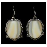 Sterling silver Botswana agate shepherd hook