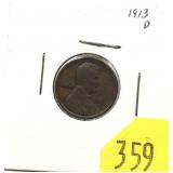 1913-D Lincoln cent
