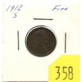 1912-S Lincoln cent