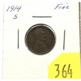 1914-S Lincoln cent
